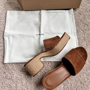 Vince suede platform sandals. 7.5